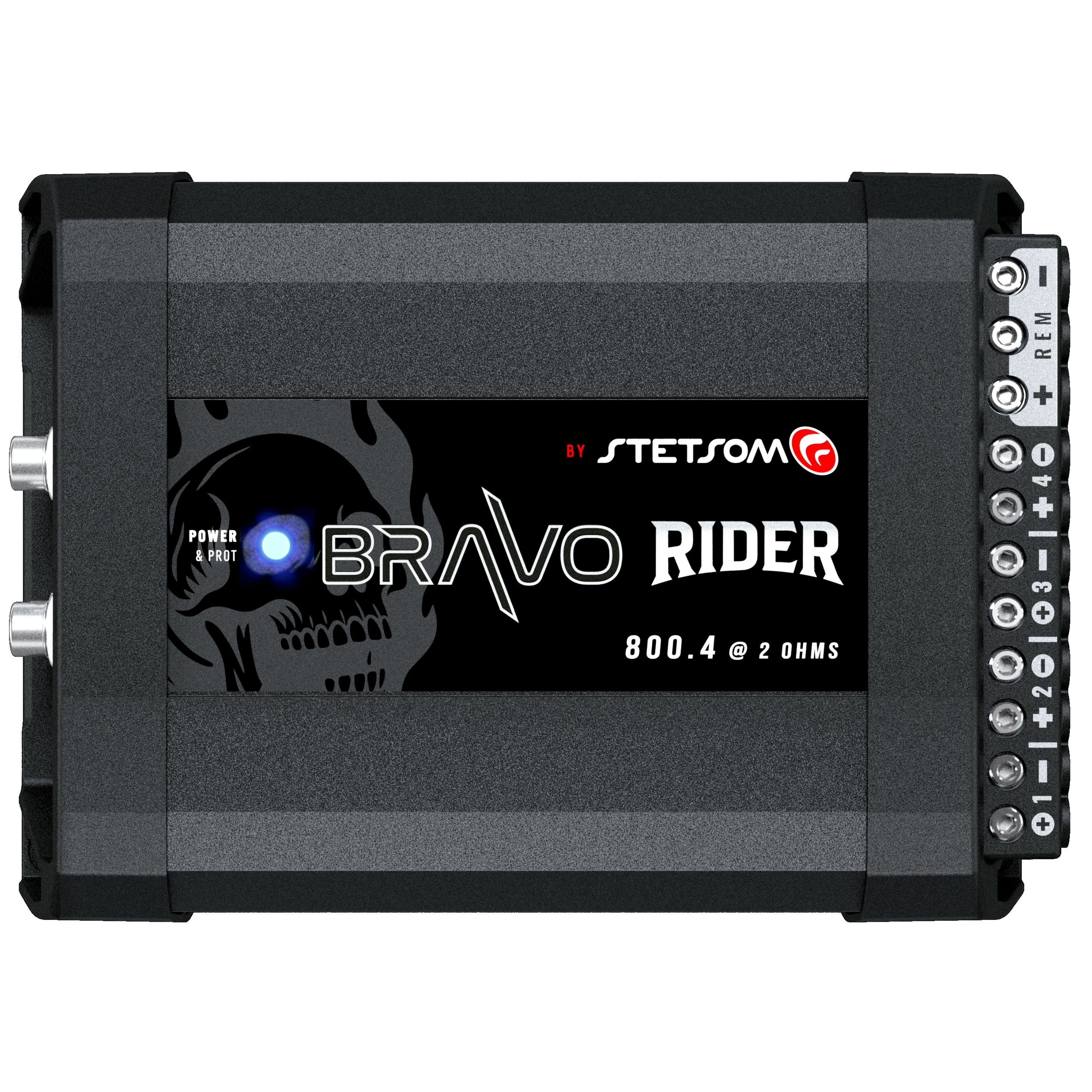Stetsom Bravo Rider 800 2 Ohm Motorcycle Amplifier – 800 Watts RMS 4 C