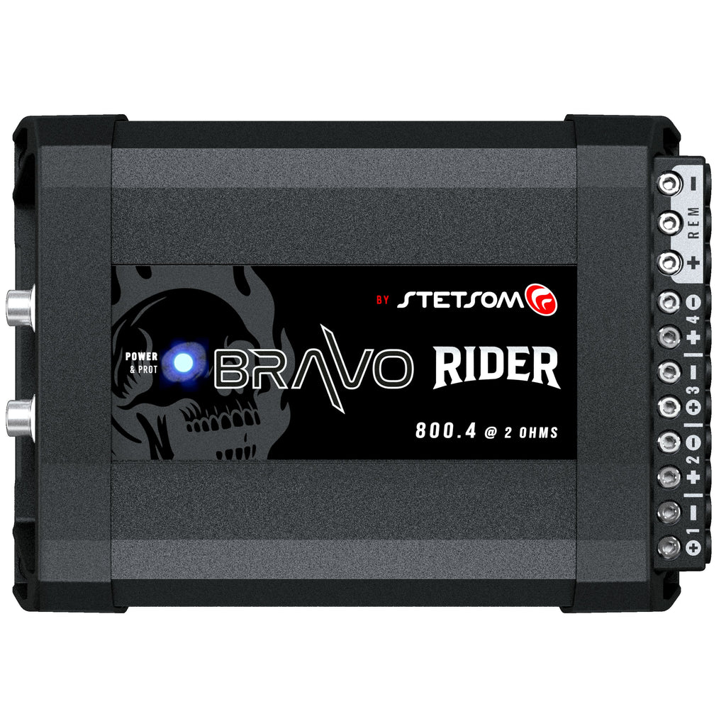 Stetsom Bravo Rider 800 2 Ohm Motorcycle Amplifier – 800 Watts RMS 4 C