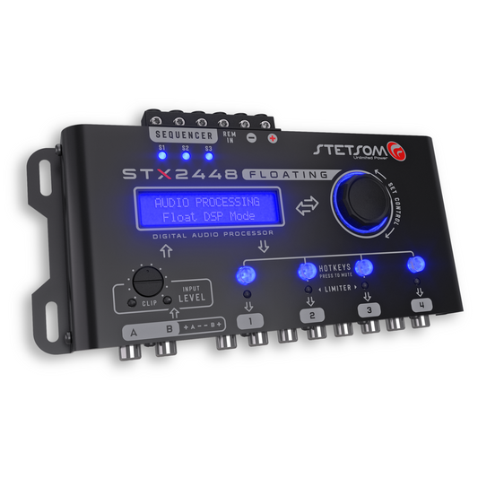 Stetsom STX2448 FLOATING Full Professional DSP Digital Signal Processor PRO, Crossover & Equalizer, Remote Sequencer