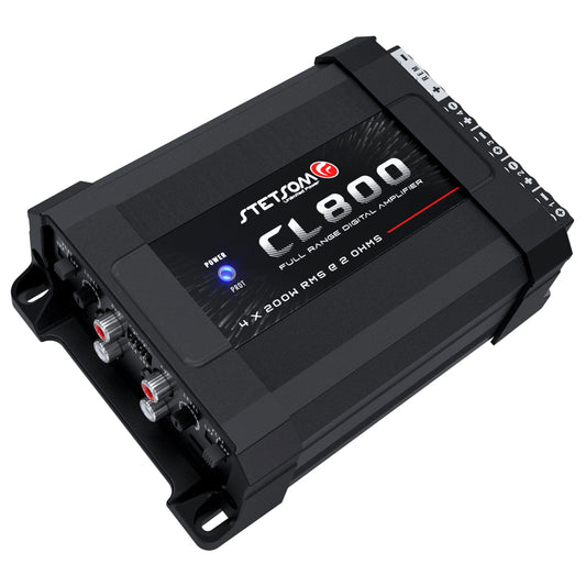 Stetsom COMBAT LINE CL800.4_2 Ohms - Full Range Amplifier 4 Channels Amplifier RCA & High Input 800W RMS