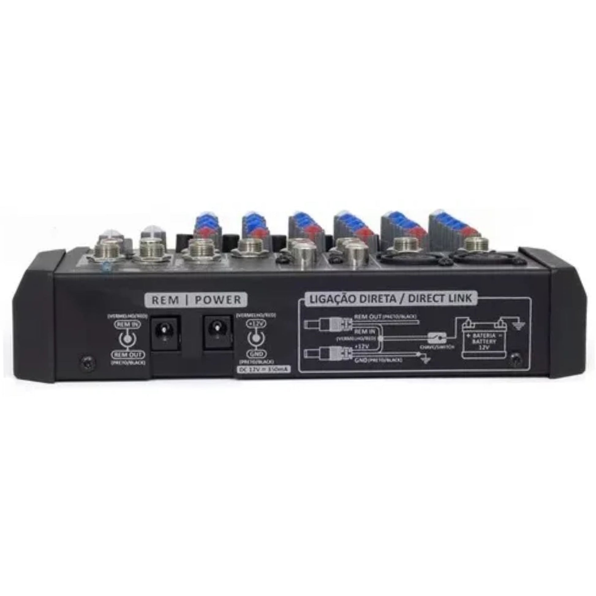 Stetsom STM1206 Mixer Automotive with Frequency from 1HZ ~ 75KHz with 6 Input Channels 4 Equalization Bands Per Channel and 2 Output Channels Main & Auxiliar