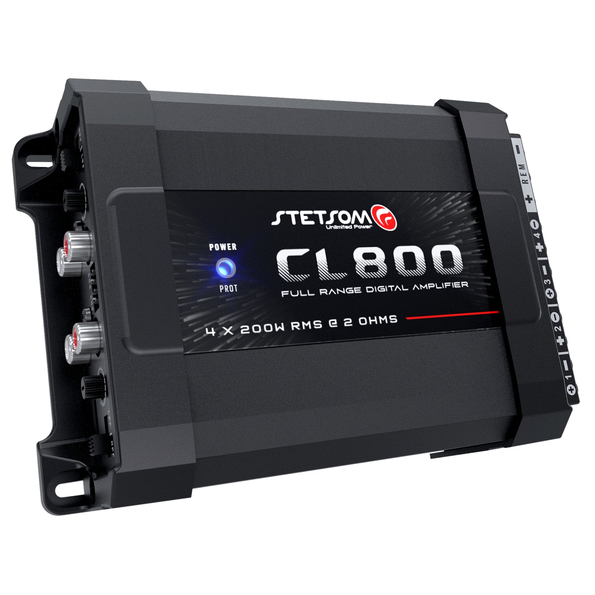 Stetsom CL 800.4_2 Ohms - Full Range Amplifier 4 Channels Amplifier RCA & High Input 800W RMS