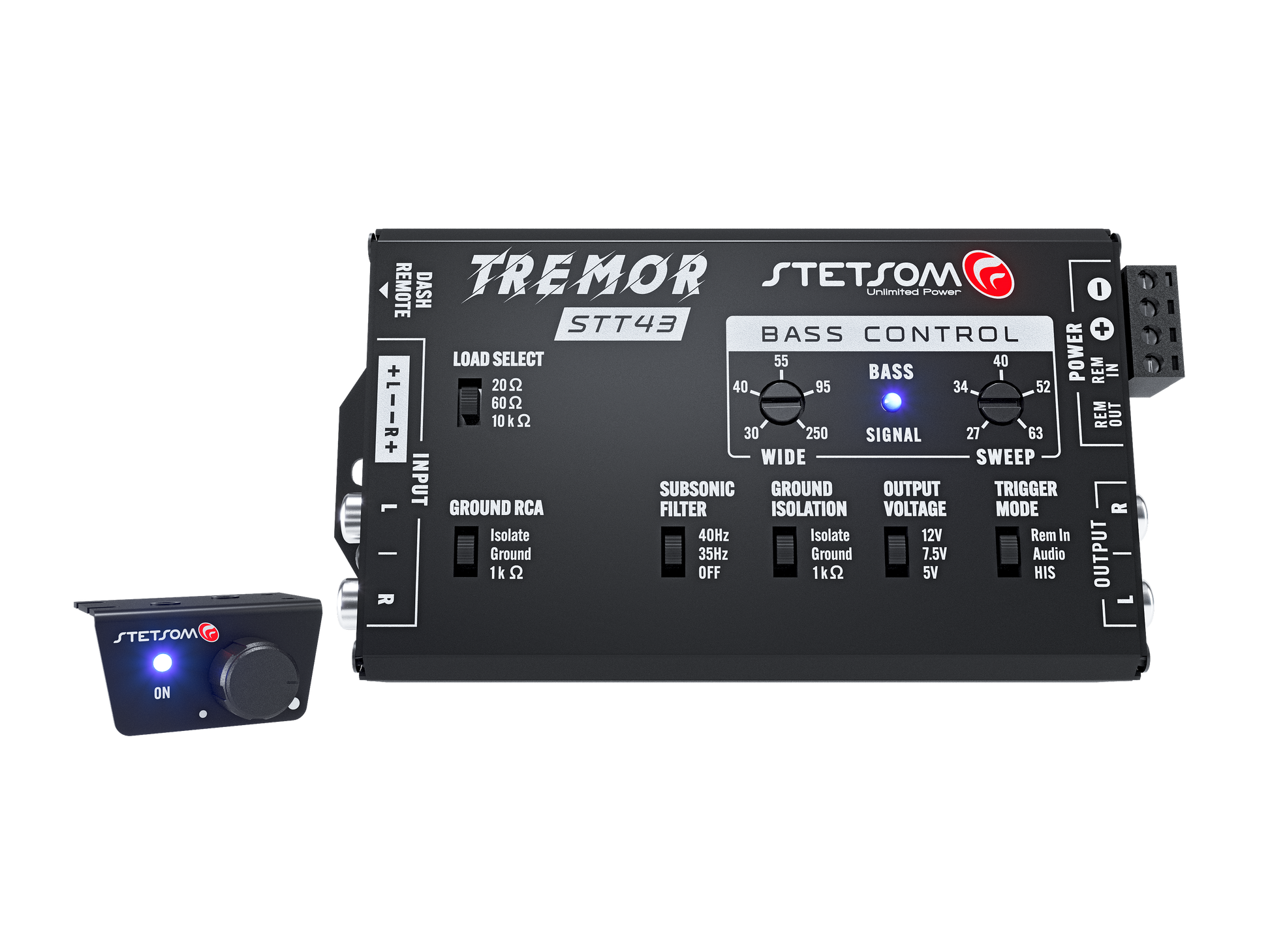 Stetsom STT43 Tremor PRO - Bass Restoration Digital Processor with Bass knob & 16.4 RJ11 Cable