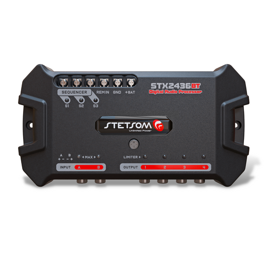 Stetsom STX 2436 Bluetooth DSP Crossover & Equalizer 4 Output Channel Full Digital Signal Processor