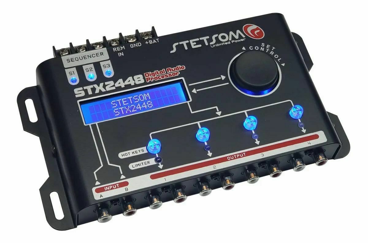 STETSOM STX2448 デジタルオーディオプロセッサー 本体 値下げ可 Stetsom STX 2448 DSP Crossover & Equalizer 4 Channel Full Digital